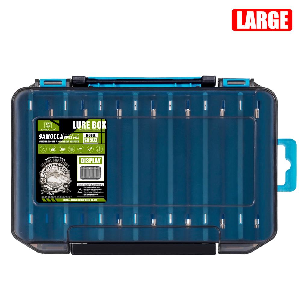 Boîte de pêche compacte double face - Optimisez la pêche avec un organisateur durable et polyvalent pour leurres, hameçons et appâts