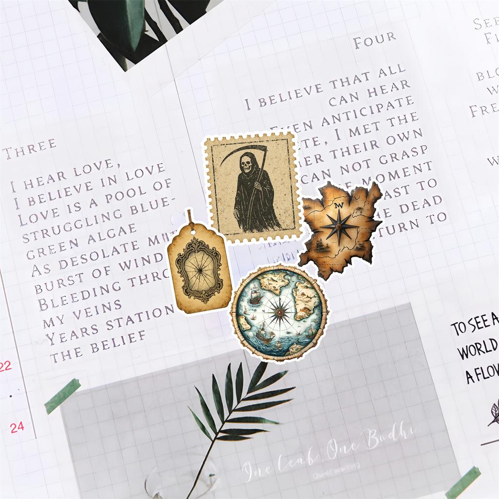 20pcs Cute Self-made Vintage European style navigation map Scrapbooking Stickers /decorative Sticker /DIY Craft Photo Albums