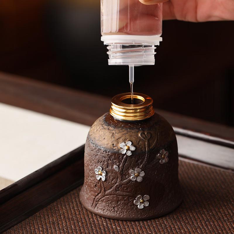 Retro Ceramic Butter Lamp Ornament