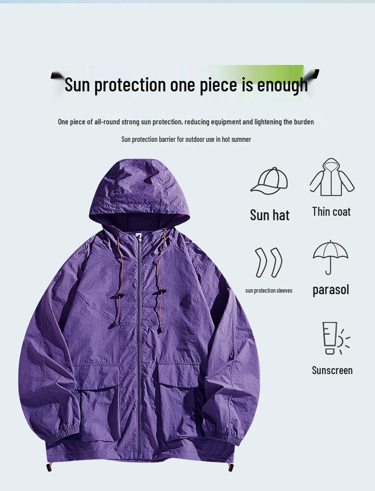 Dopamine 2025 Men's UV Protection Summer Windbreaker for Outdoor Climbing - Lightweight, Breathable, Sun-Blocking Jacket