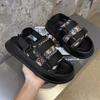 Sandals Men's Summer Outer Wear Non-slip Thick-soled Shit-stepping Sandals Casual Sports Beach Shoes 471255 black-J