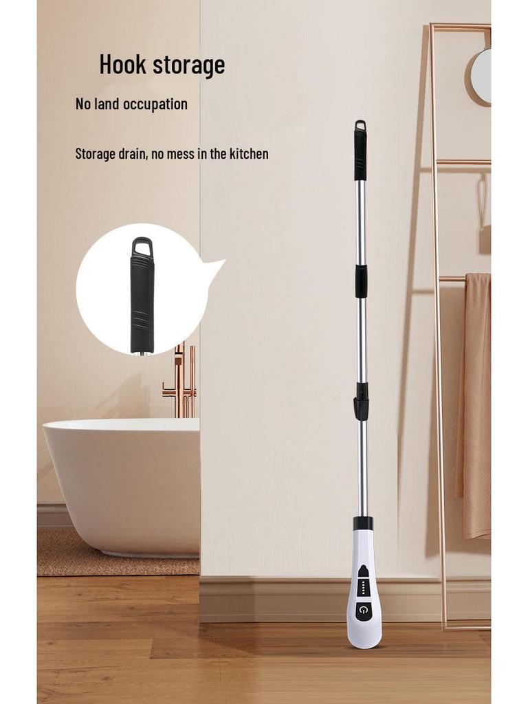 Wireless Multi-Function Electric Cleaning Brush with Rotating Heads for Kitchen and Toilet