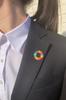 [Official UN SpecificationsInvoice System Compatible] SDG Badge, 25mm, Gold Rounded Finish, SDG Badge Pin, Perfect for Hats and Bags, Cute, Includes