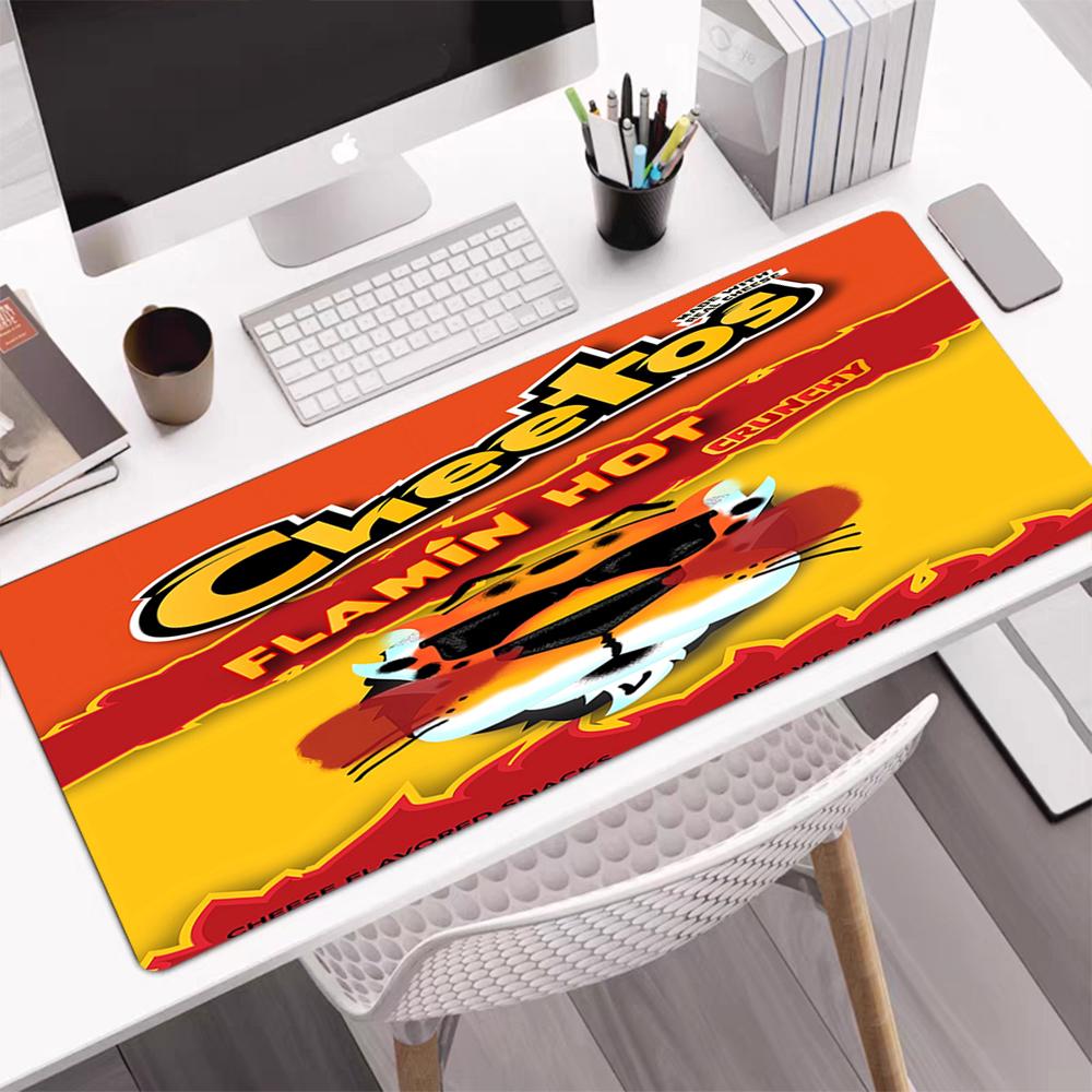 Cheetos Theme Mouse Pad, Non Slip Rubber Base, Multifunctional Office & Home Decor, Perfect for Workspace Personalization.