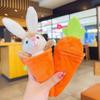 Adorable Carrot Rabbit Plush Keychain Charm - Cute Transformation Doll