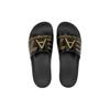 Emporio Armani EA7 Gold Logo Rubber Slide Sandals Unisex Footwear Black XCP001XCC22M631