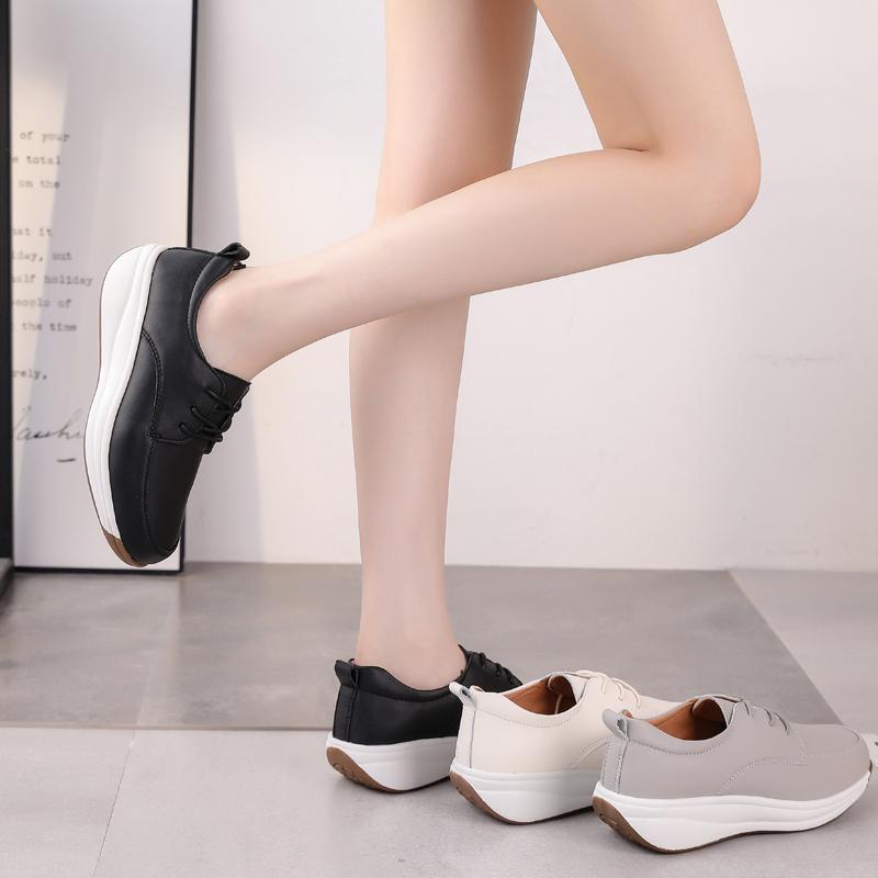 Women's Leather Boots Driving Comfort Women’s Wedge Sneakers Casual Nurse Loafers for Girls Walking Minimalist Summer Maternity Shoes for Women