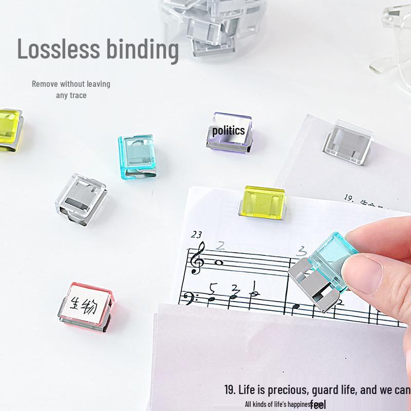 Przezroczyste wielofunkcyjne spinacze studenckie do plików testowych i książek