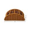 Multi-Use Weaving Storage Basket Plastic Weave Pattern Woven Basket Brown Grey Compartmentalized Organizer Basket
