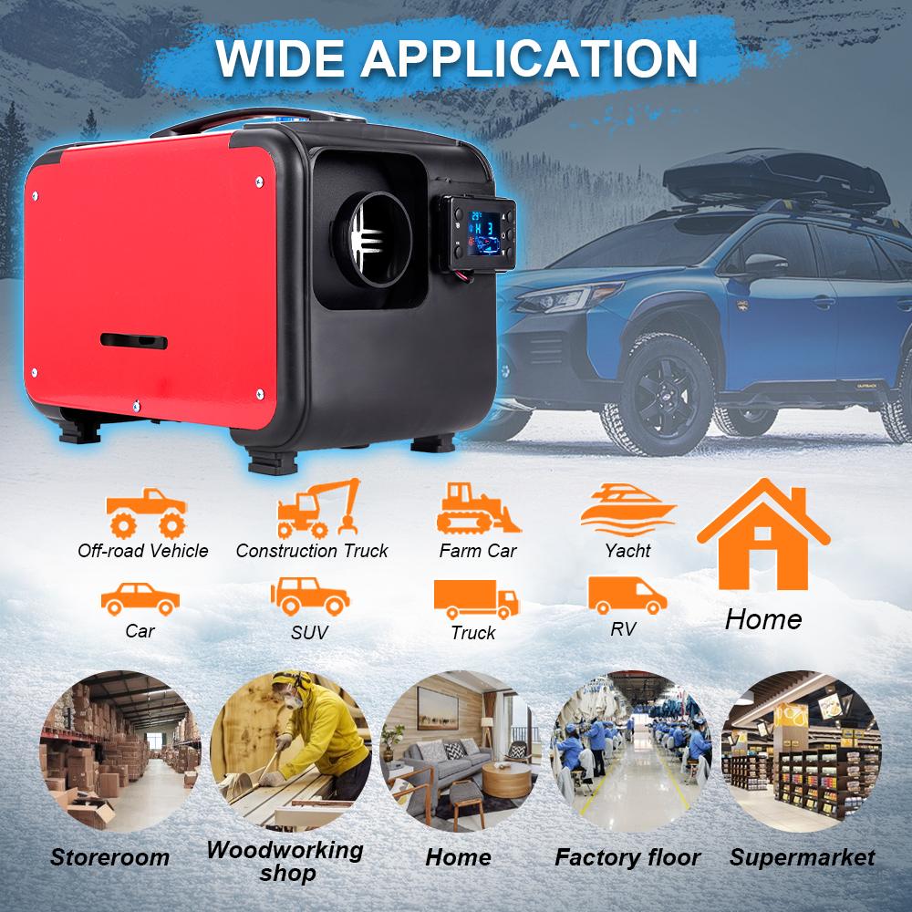 5-8KW 12/24V Air Diesel Heater Portable Noise Reduction LCD Monitor Parking Warmer For Car Truck Boat RV Parking Heater Heating