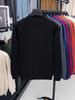 Men's Half-High Collar Wool Sweater - Warm, Versatile, Solid Color for Autumn/Winter