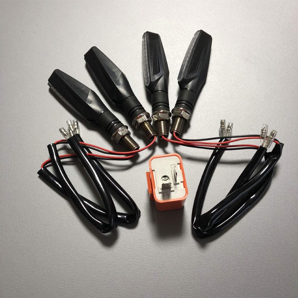 Discover Winds Bike Flowing LED Sequential Turn Signals 4 LED Relay Set