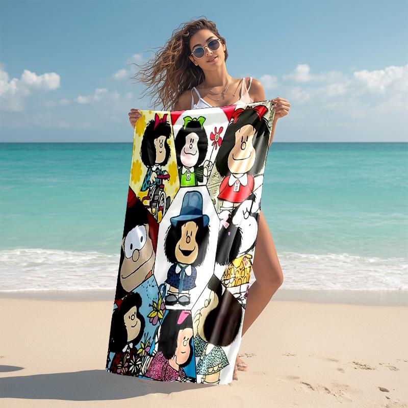 Mafalda Beach Towel Outdoor Camping Beach Towel for Vacation Swim Outdoor Pool Absorbent Bath Towel