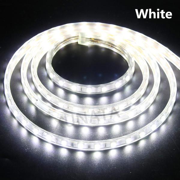 

AC 220V LED Strip 60LEDs/m 5050 IP67 Waterproof Outdoor Decoration Red Green Blue Yellow White Flexible Ribbon Tape LED Strip EU 220V&1m белый