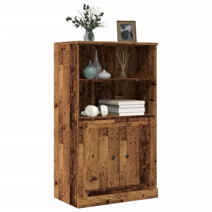 VidaXL Buffet haut vieux bois 60x35,5x103,5 cm bois d'ingénierie, armoire, armoire de rangement, buffet haut, armoire 857147