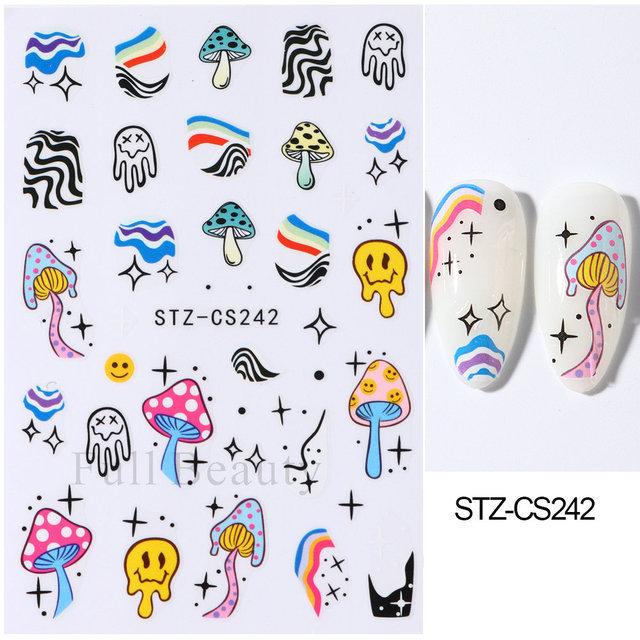 Nail Art Sticker Autumn And Winter Lace Sweater Flower Small Flower Branch Small Fresh Adhesive Nail Sticker