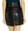 Designer Leather New Black Unique Sexy Genuine Lambskin Slim Fit Skirt Women