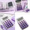 Transparent Button Calculator with Large Display LCD Display Big Button Calculator for Daily Basic Office Students