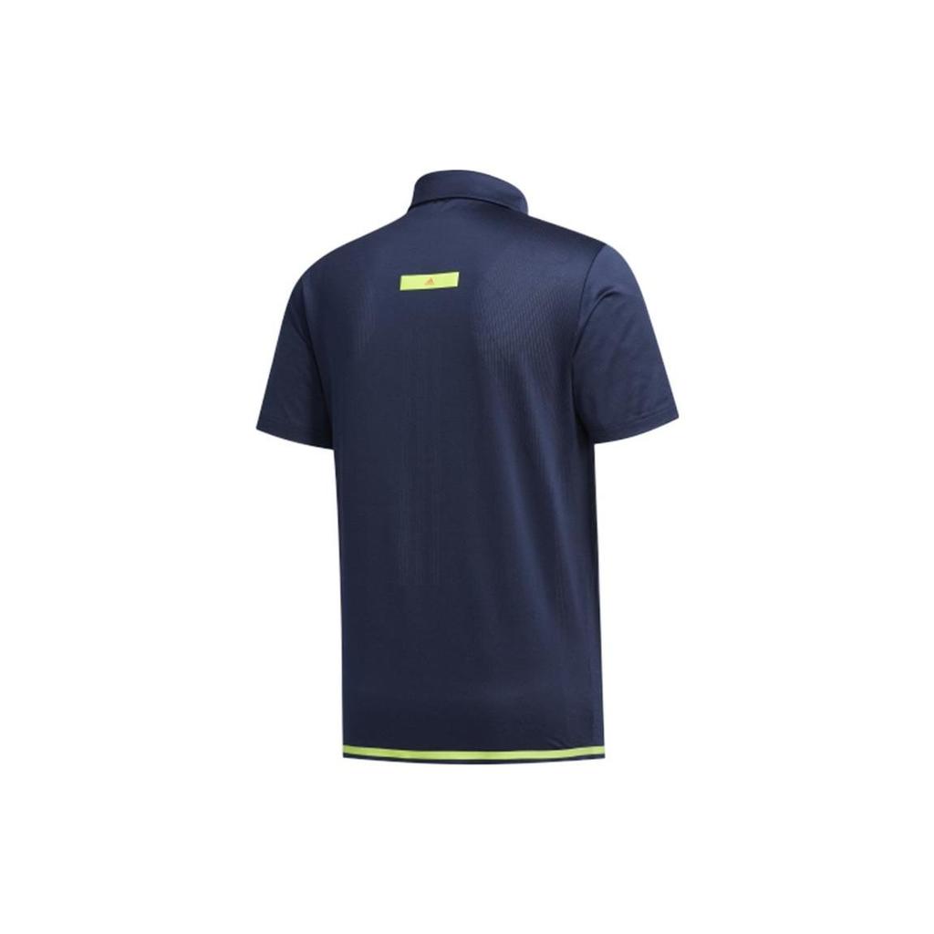 Adidas Polo Shirts Men's Blue Polo Collar Moderate Straight Fit FJ3794