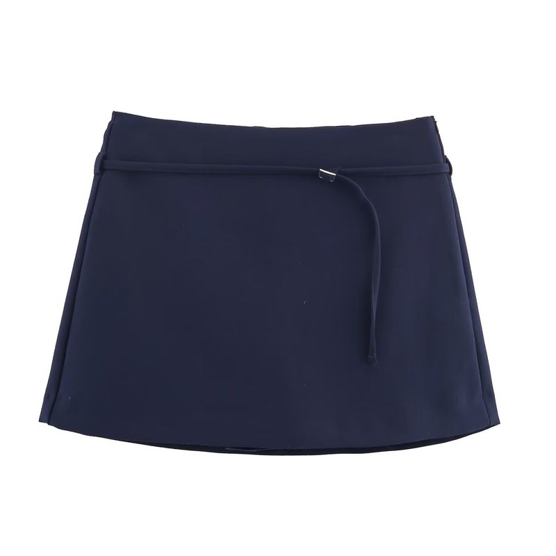 Za Autumn New Arrivals Women's Clothing Zr European and American Style Foreign Trade Fashion Versatile Belt-Decorated Mid-Waist Skirt Pants 4661522