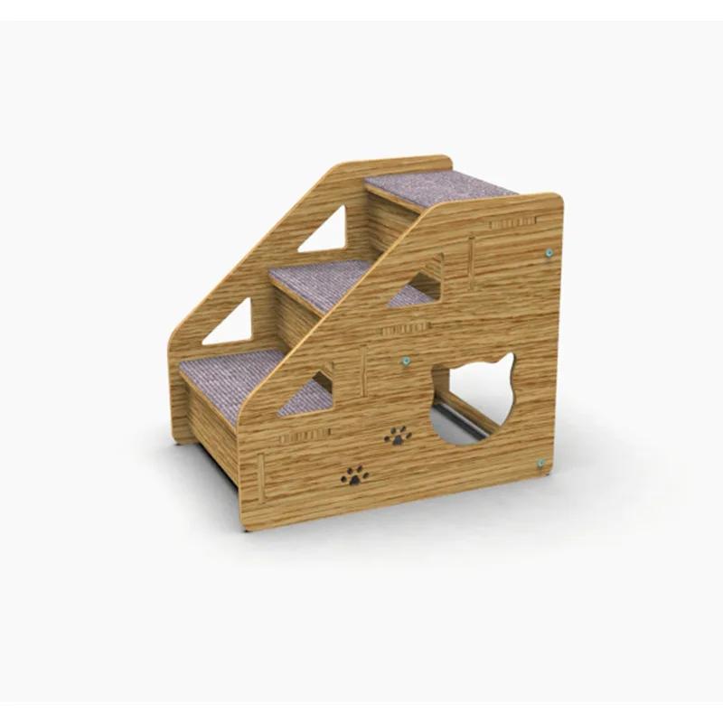 Pet Ladder Elderly Cat Pet Dog Bed Ladder Sofa Ladder Dog Steps Wooden Teddy Cat Stairs