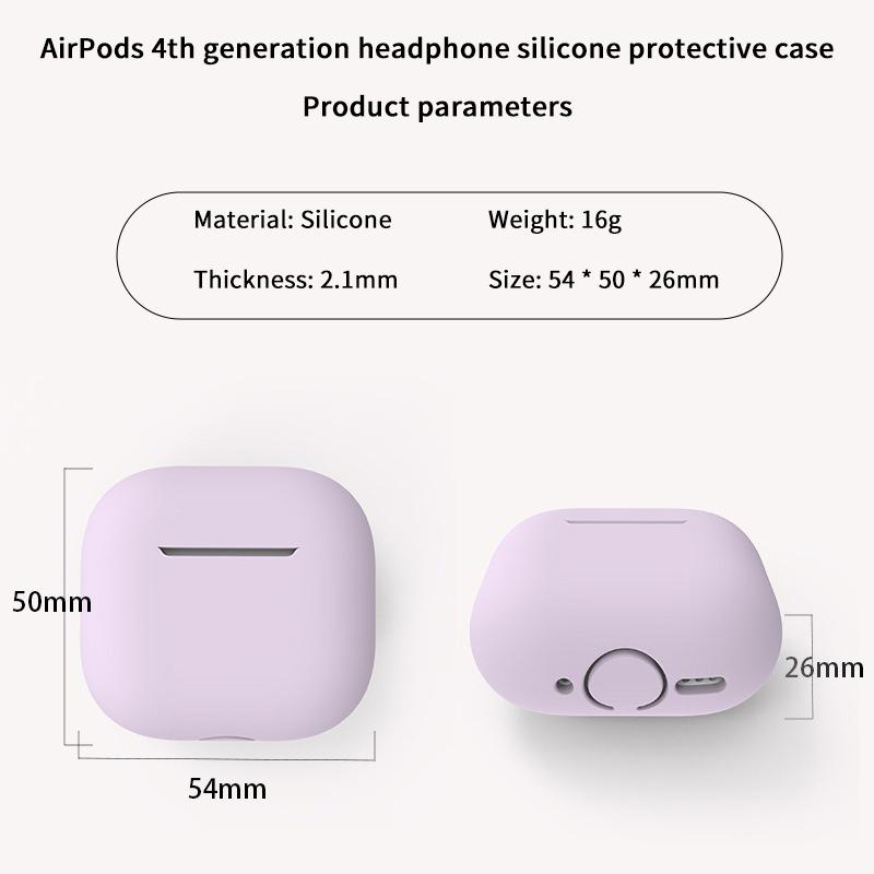 New Case For Apple Airpods 4 Silicone Protective Cover With Charging Port Anti-Dust Dirt Dust Plug For Airpods 4 Earphone Case