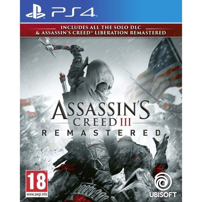 Jeu Playstation 4 - Assassin's Creed III + Liberation Remaster - Remaster PS4 - Import anglais jouable en français