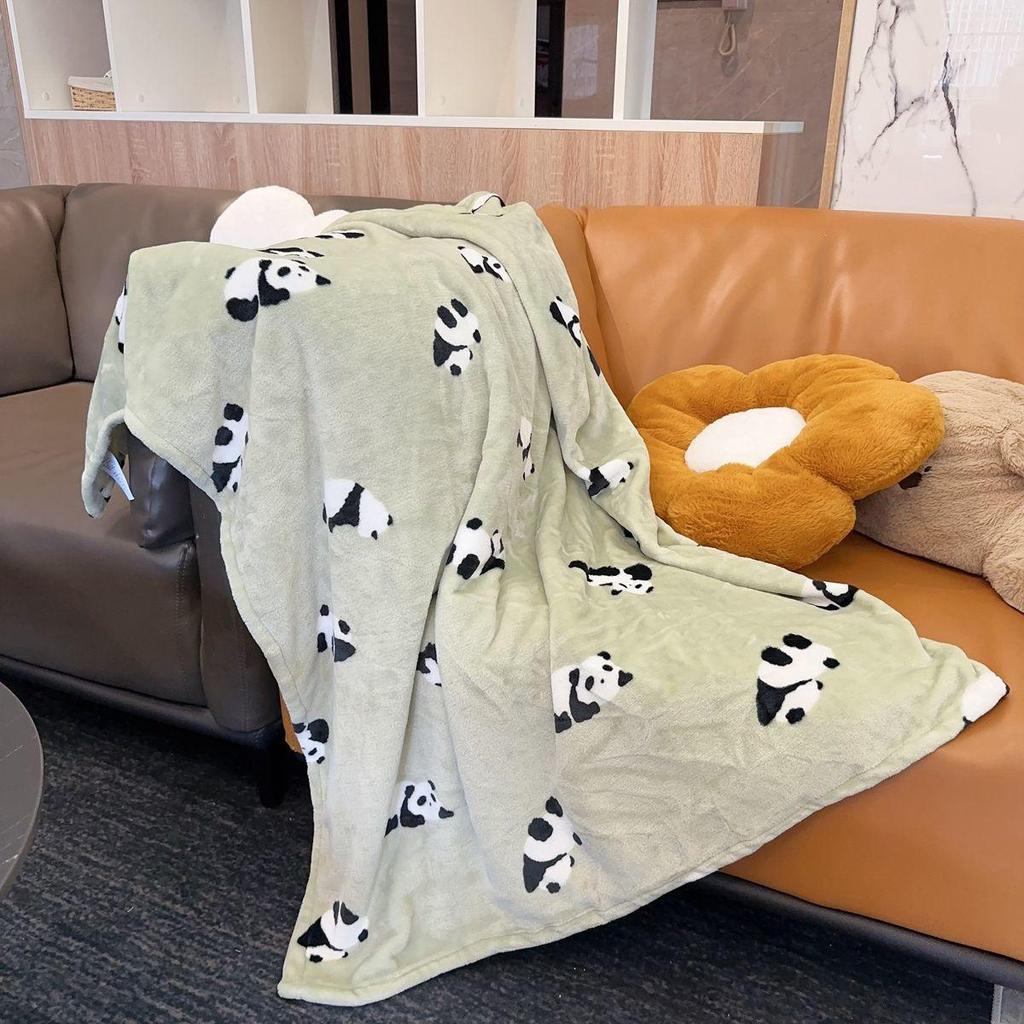 Cartoon Flannel Throw Blanket | Thick, Non-Shedding, All-Season Use for Dorms, Sofas, Cars