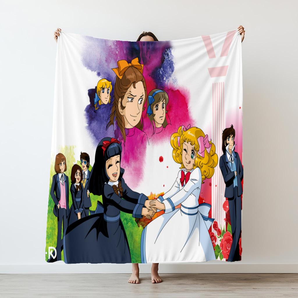 130cm×150cm Candy Candy Anime Blanket Kawaii Japanese Anime Blankets Movie Funny Throw Blankets for Home Hotel Sofa Bedspread