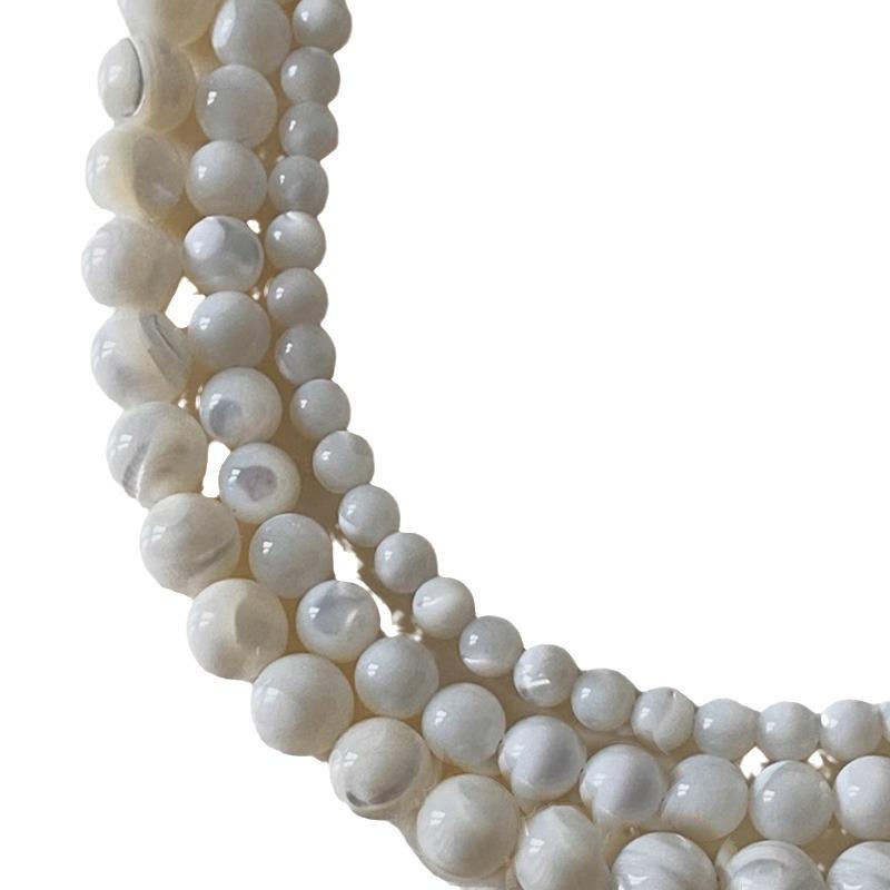 Elegant French Retro Horseshoe & Shell Beaded Choker Necklace for Women