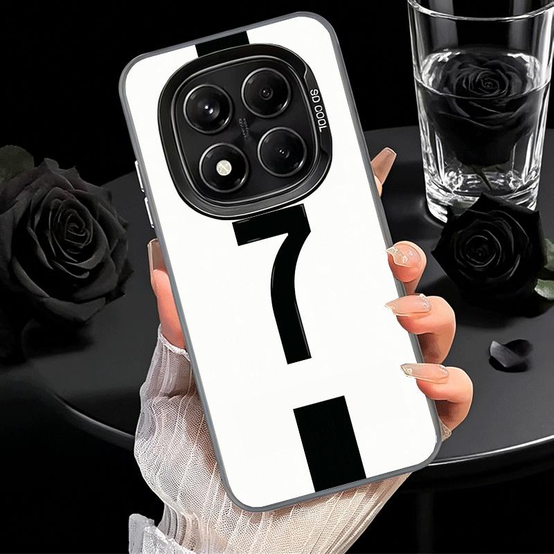 Futbolowy Numer 7 10 19 Odporne na Wstrząsy Etui na Telefon dla Xiaomi Redmi Note 15 14 13 12 Pro Plus 11 11S 11T 5G Pokrowiec Anty Upadkowe Fundas