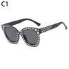 Crystal Rhinestone Frame Sunglasses for Women Vintage Cat Eye Sun glasses Sparkling Star Sunglasses Fashion Mirror Shades