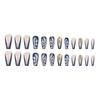 24pcs False Nail Long Square Stick on Nail With Rhinestones Designs Press on Nail Manicure Nail Decors For Trendy Women