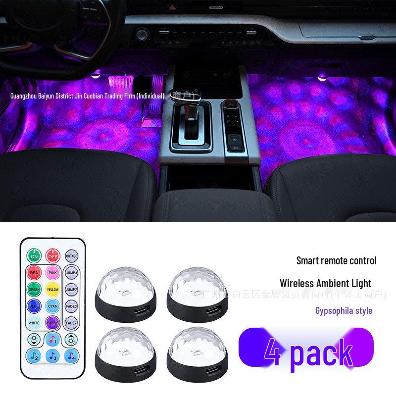 Car USB LED Starlight Interior Atmosphere Light with Remote Control