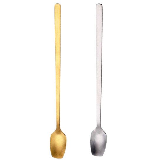 Coffee Scoop Long Handle Stir Electroplate Strong Stainless Steel Kitchen Tool