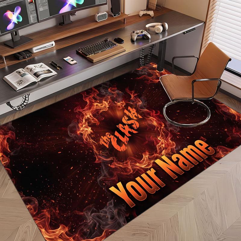 Custom Rug The Cure Pattern Print Name Text Soft Non‑Slip Floor Carpet for Home Indoor Decoration