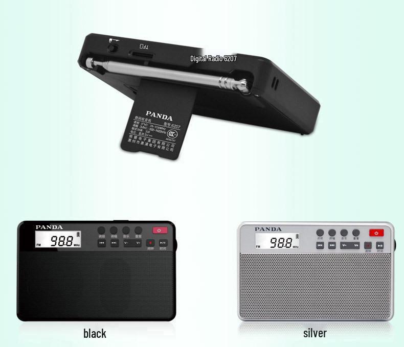 PANDA 6207 Dual-Band Portable Rechargeable Radio/MP3 Speaker for Seniors