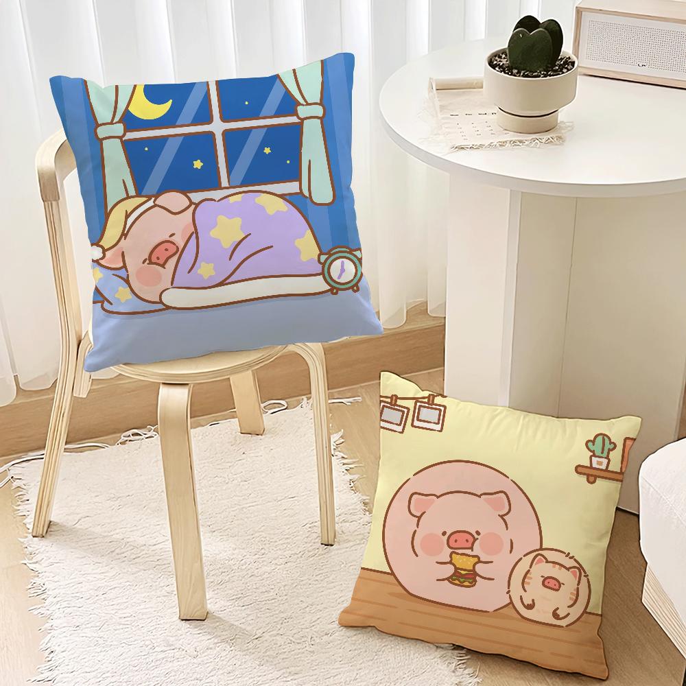 Cartoon Lulu Schwein Rosa Niedlich Lustig Kissen Für Schlafzimmer Auto Café Raum Weich und Wohnzimmer Sofa Dekorative Kissenhülle Hülle