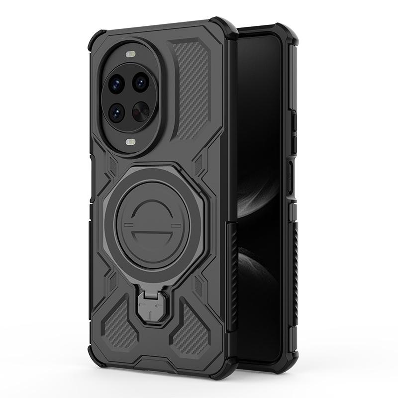 Huawei Nova 14 Pro Magnetischer Ring Halterung 360° Drehbar [Militärische Fallschutz] + Metallplatte für MagSafe Handyhülle