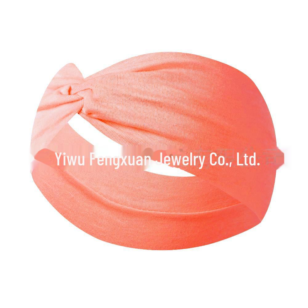 "Non-Slip Elastic Yoga Headband - Wide, Candy Colors, Sweat-Absorbent for Running & Exercise"