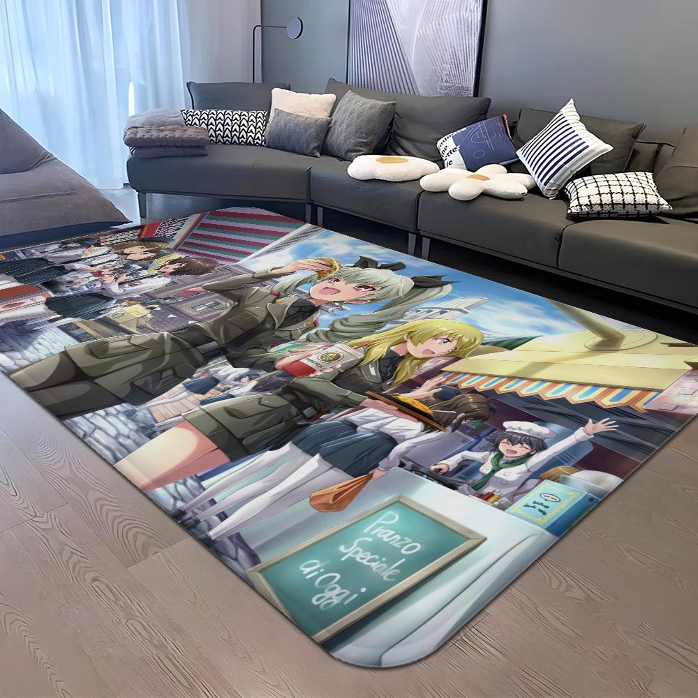 GIRLS Und PANZER Fußmatte Kinderzimmer Schlafzimmer Dekoration Balkon Anti-Rutsch Fußabtreter Wohnzimmer Willkommensmatte