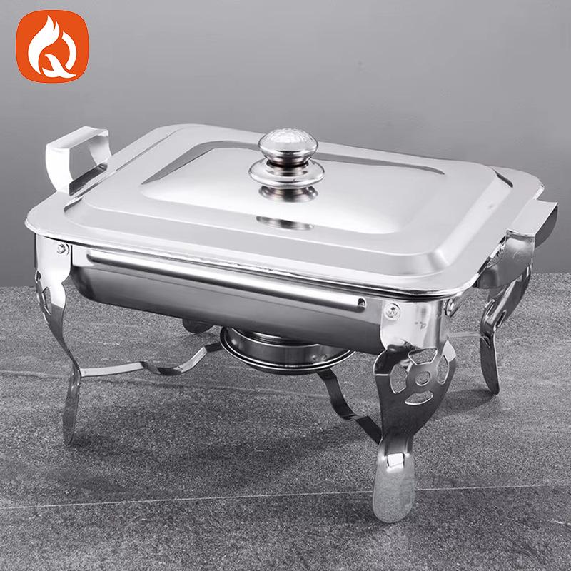 Stainless Steel Buffet Food Warmer Removable Pan Alcohol Stove