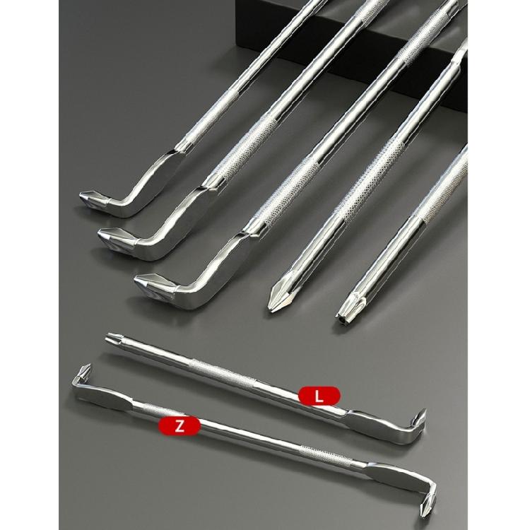 Magnetic Z Shaped Elbow Screwdriver Flat Head 90 Degree Bent Low Profiles Screwdriver for Accurate Manual Tool Handling
