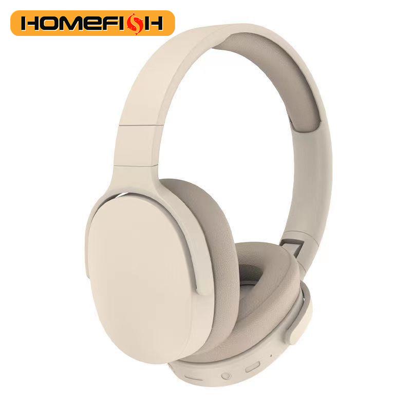 

Fashionable Bluetooth wireless headphones, over-ear, deep bass, sports stereo, high fidelity, long battery life, universal бежевий