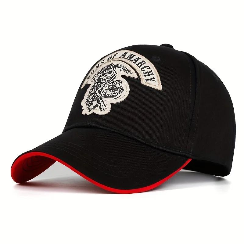 

Бейсболка SAMCRO SOA Сыны Анархии Череп Вышитый Повседневный Snapback Hat Модная Высококачественная Гоночная Мотоциклетная Спортивная Кепка