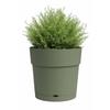 ARTEVASI Pot de fleur CAPRI - Large - Réserve d'eau - Vert Cendre - L49,5 x P49,5 x H47,2 cm