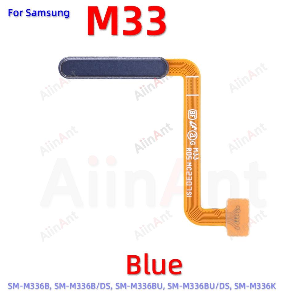 Home Power Back Button Touch ID Finger Scanner Fingerprint Sensor Flex Cable For Samsung Galaxy M31s M32 M33 M34 4G 5G