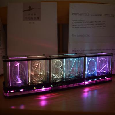 Gift DIY Kit Analog Nixie Tube Glow Clock Music Led Rgb Luminous Digital Display