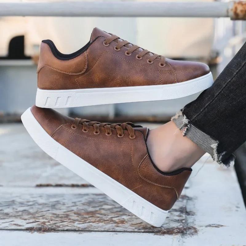 Freizeitschuhe Slipper Britische Leder-Sneakers Ballerinas Schuhe Klassische Herren-Lederschuhe Frühling Sommer Slipper