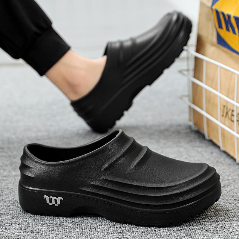 Fashion 2025 Men's Anti-slip Sandals Chef Shoes Men Working Shoes Waterproof Fashion Garden Shoes Clogs For Beach Slippers Size 36-48